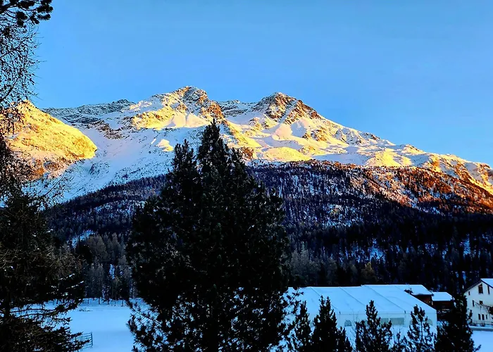 Modernes Alpenstudio Mit Bergblick, Pool Und Sauna * St. Moritz